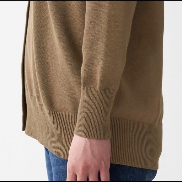 MUJI - Women’s Cotton Rayon Wide Cardigan - Brown - Picture 7 of 11